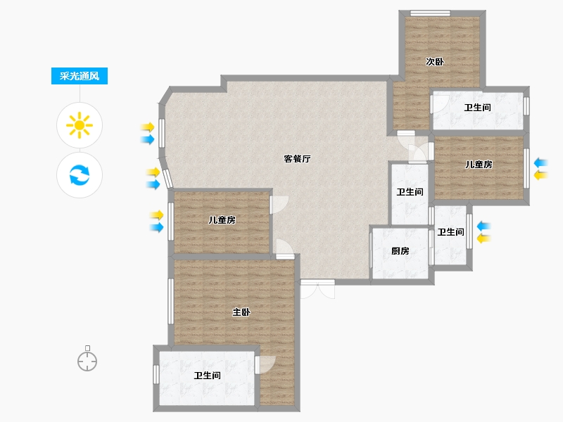 四川省-成都市-融侨望云-165.16-户型库-采光通风