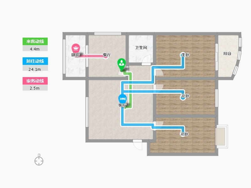 山西省-长治市-颐丰苑小区-萃苑-110.00-户型库-动静线