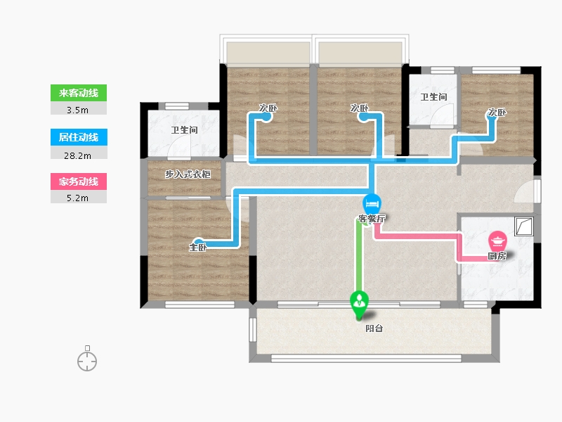 四川省-成都市-招商时代公园一期-109.60-户型库-动静线