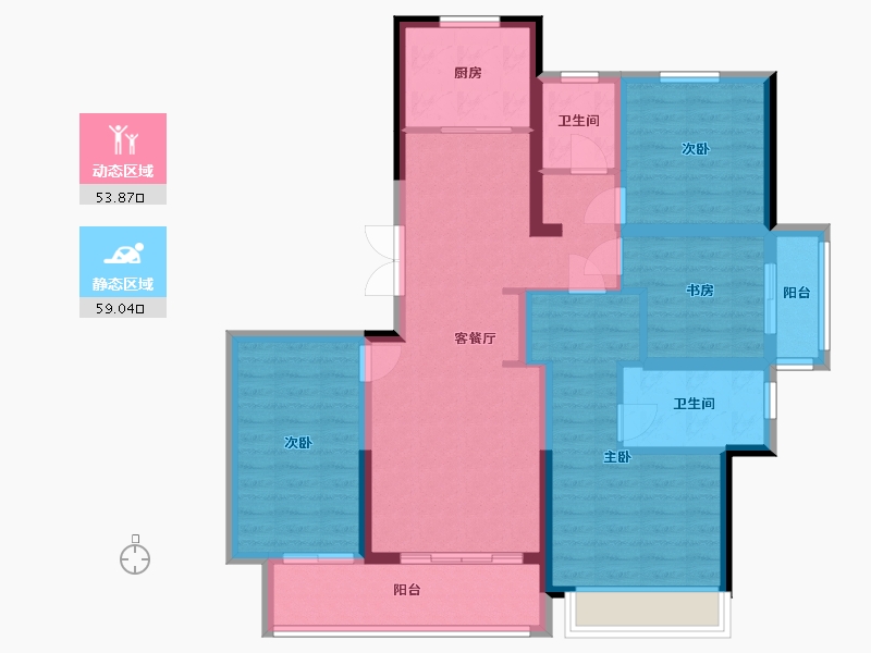 河南省-郑州市-绿地城六区-115.20-户型库-动静分区