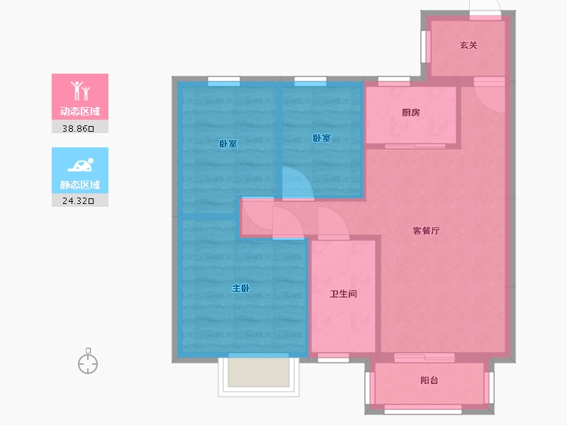 广西壮族自治区-南宁市-古汇壹号-78.00-户型库-动静分区