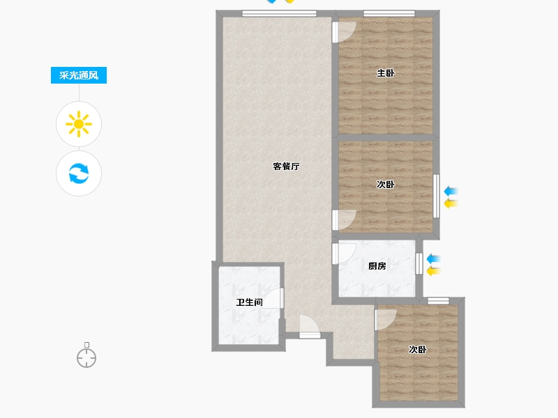 新疆维吾尔自治区-乌鲁木齐市-鲤鱼山御苑广场-99.01-户型库-采光通风