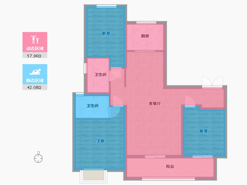 山东省-潍坊市-中南熙悦-103.36-户型库-动静分区