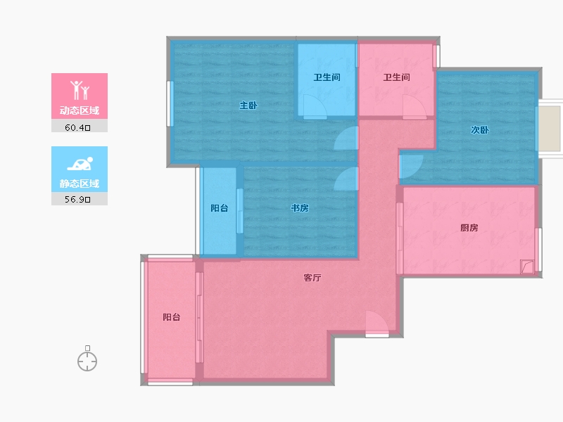 福建省-莆田市-塘北社区一期-106.08-户型库-动静分区