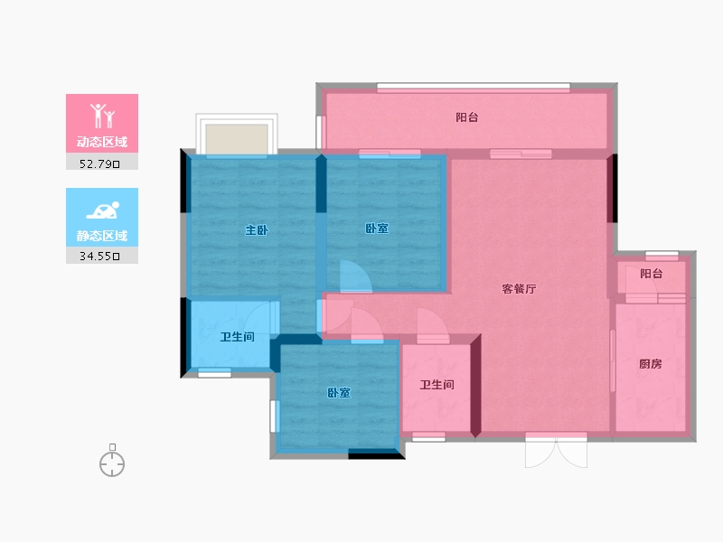 四川省-内江市-天成国际-95.00-户型库-动静分区