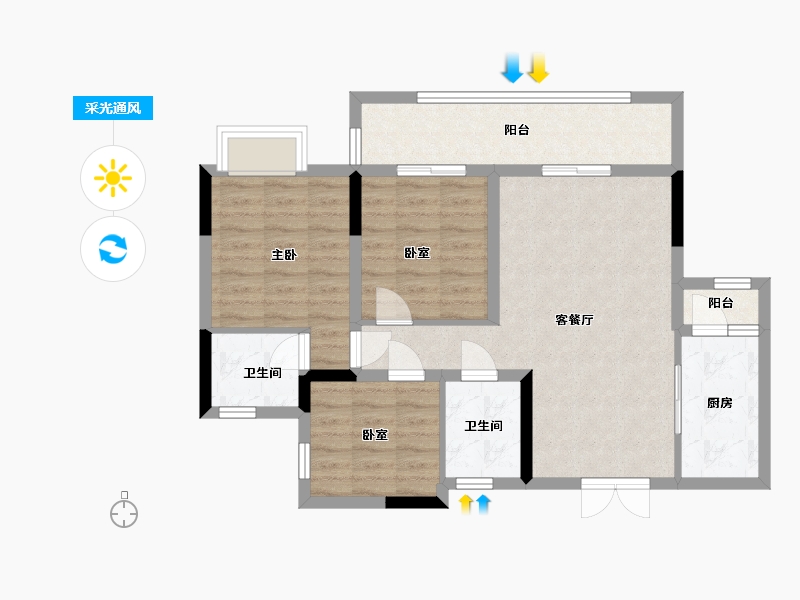 四川省-内江市-天成国际-95.00-户型库-采光通风