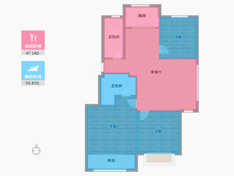 山东省-烟台市-东莱郡福苑世家-95.00-户型库-动静分区