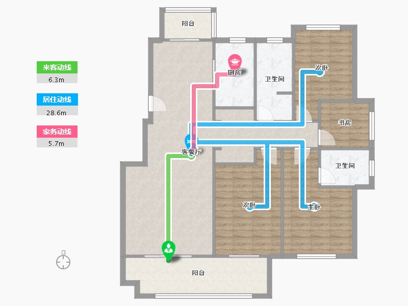 山东省-临沂市-德馨园-135.00-户型库-动静线