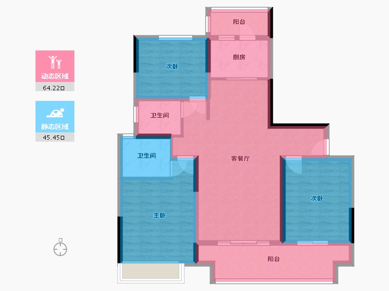 河南省-郑州市-大发融悦四季-100.33-户型库-动静分区