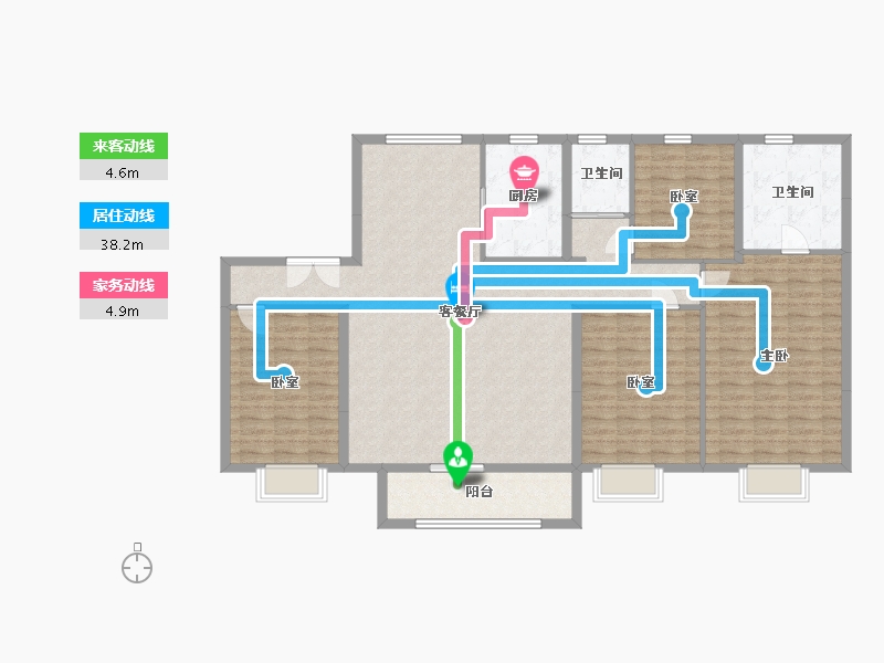 山东省-潍坊市-碧桂园御珑府-144.00-户型库-动静线