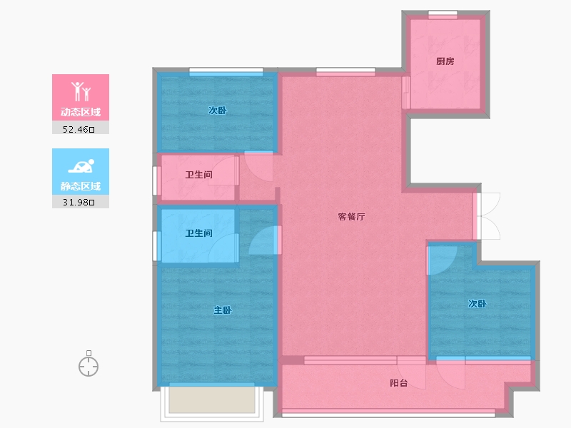 山东省-潍坊市-恒信弥水春风-115.20-户型库-动静分区