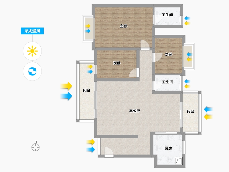 广东省-佛山市-富星半岛-100.00-户型库-采光通风