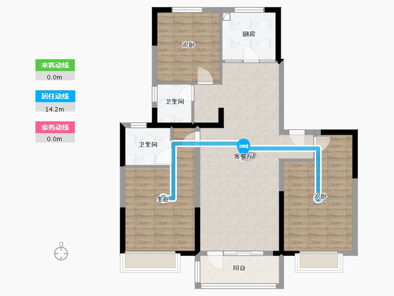 山东省-济宁市-锦绣尚城-105.00-户型库-动静线