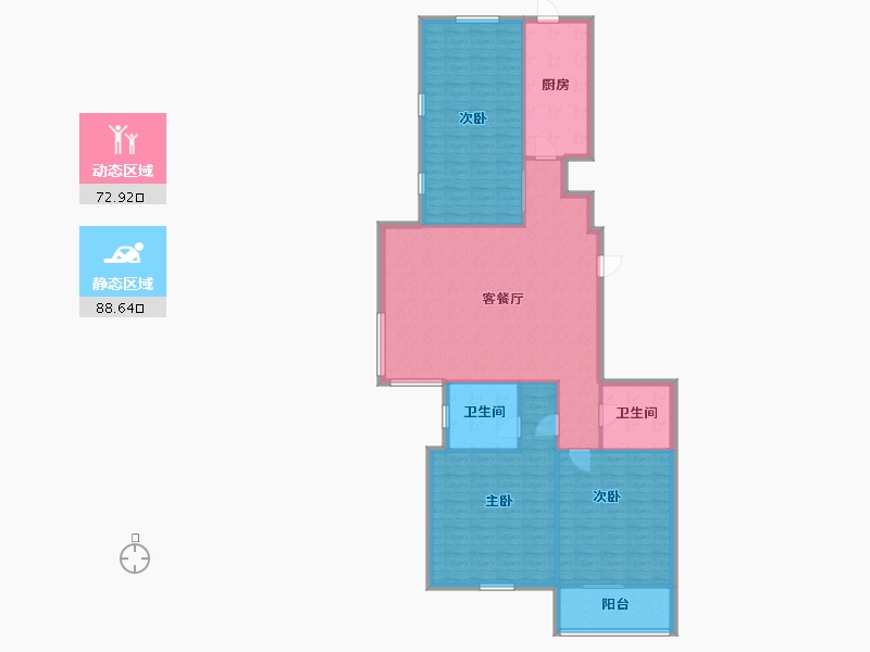 河北省-石家庄市-天山熙湖一期小区-150.00-户型库-动静分区