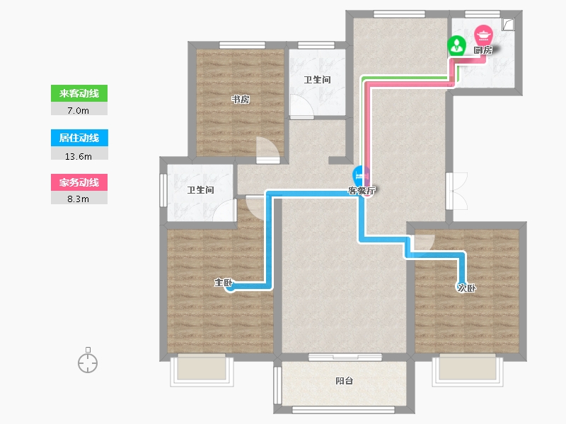 江苏省-苏州市-永盛小区-108.00-户型库-动静线