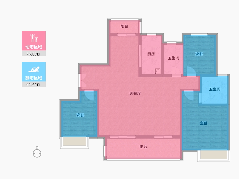 河南省-南阳市-镇平建业城-113.22-户型库-动静分区