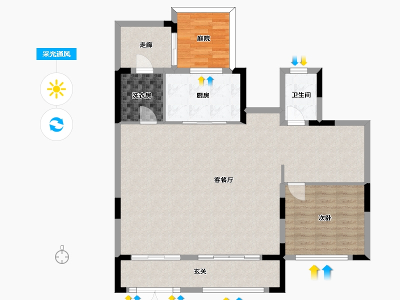 山东省-烟台市-华盈社区-91.20-户型库-采光通风