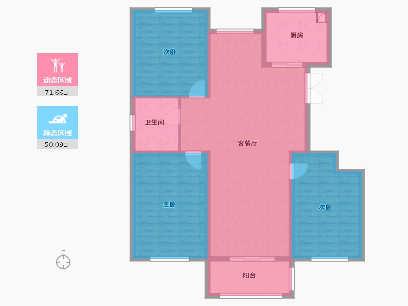 山西省-朔州市-怡景佳苑-111.27-户型库-动静分区