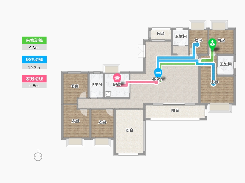 江苏省-南京市-启迪水木滨江-172.00-户型库-动静线