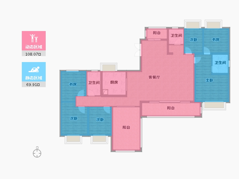 江苏省-南京市-启迪水木滨江-172.00-户型库-动静分区