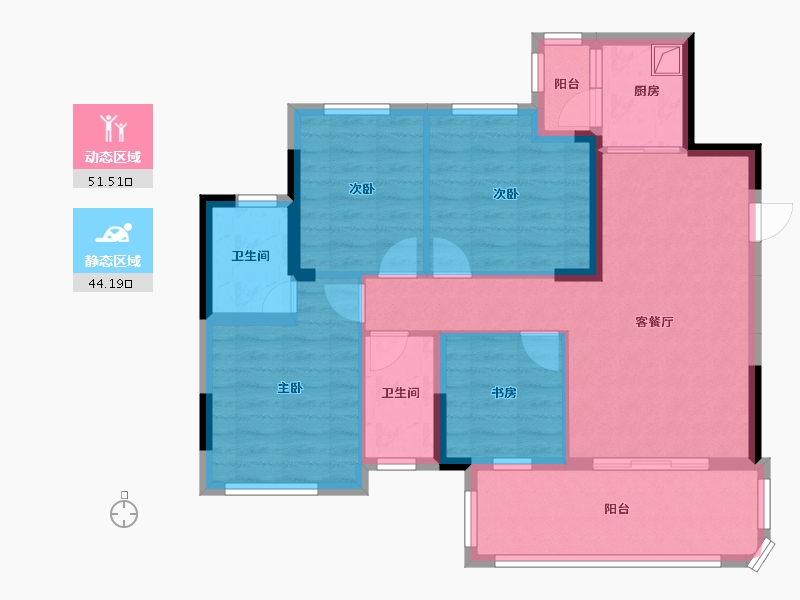 四川省-广安市-和喜域峰-76.80-户型库-动静分区