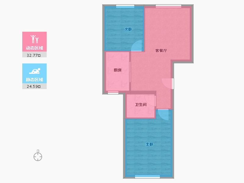 北京-北京市-首开国风美伦-58.93-户型库-动静分区