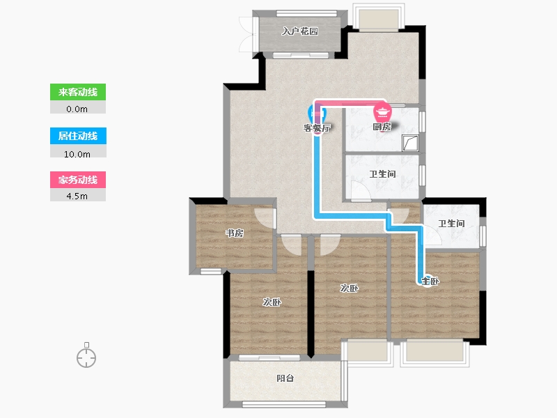 福建省-南平市-云谷小区-二期-110.40-户型库-动静线