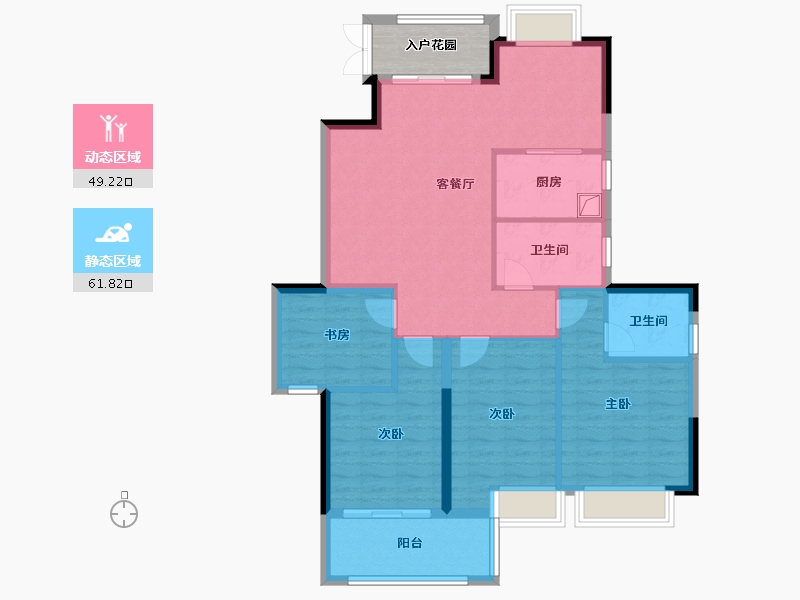 福建省-南平市-云谷小区-二期-110.40-户型库-动静分区