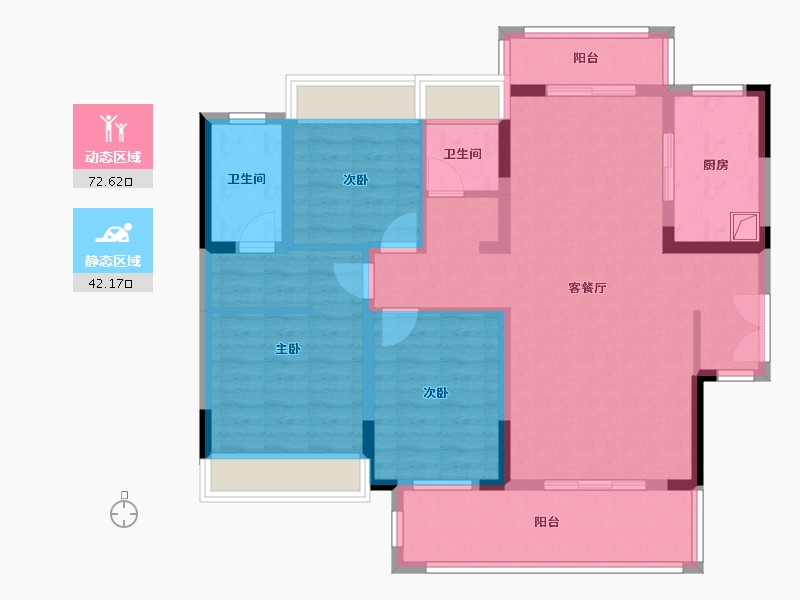 贵州省-遵义市-滨江和城-119.00-户型库-动静分区