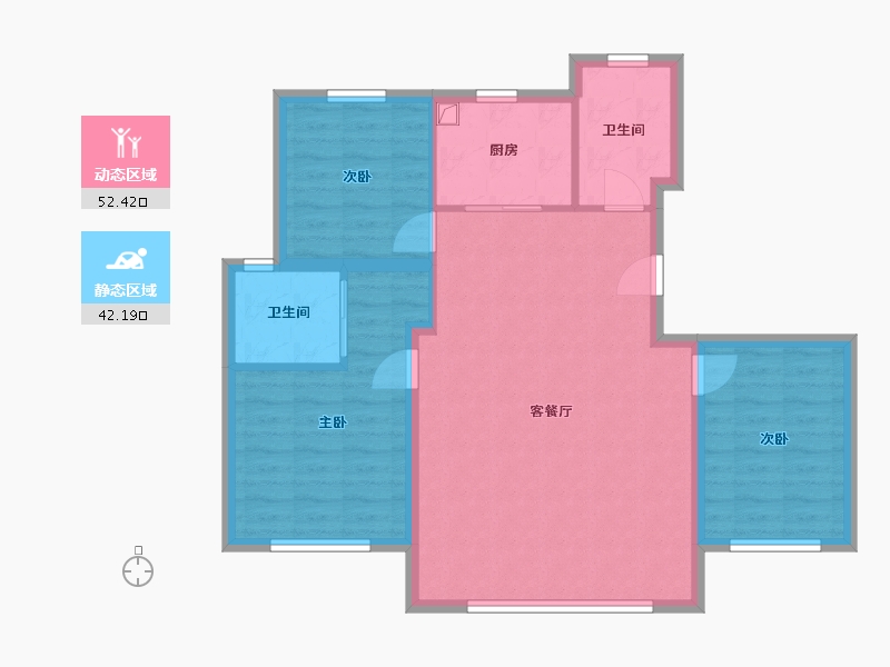 内蒙古自治区-通辽市-澜悦一品-101.60-户型库-动静分区