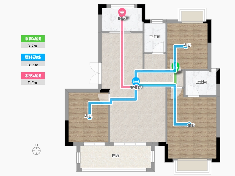 江西省-上饶市-锦绣滨江一号-106.00-户型库-动静线