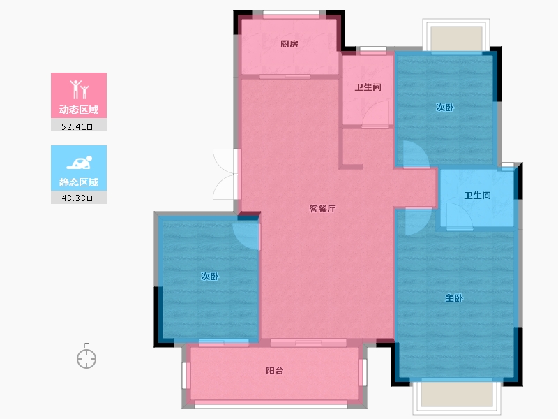 江西省-上饶市-锦绣滨江一号-106.00-户型库-动静分区