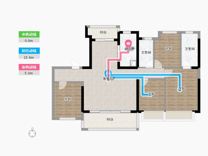 云南省-昆明市-碧桂园-116.00-户型库-动静线