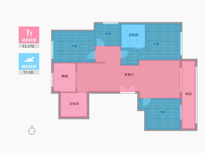 浙江省-绍兴市-芯馨雅园-114.31-户型库-动静分区