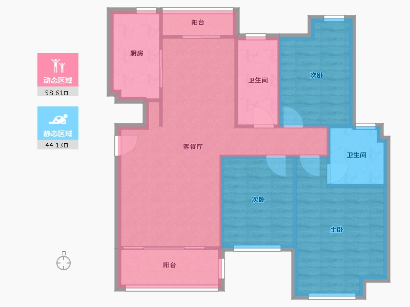 广东省-珠海市-华发依山郡-90.00-户型库-动静分区