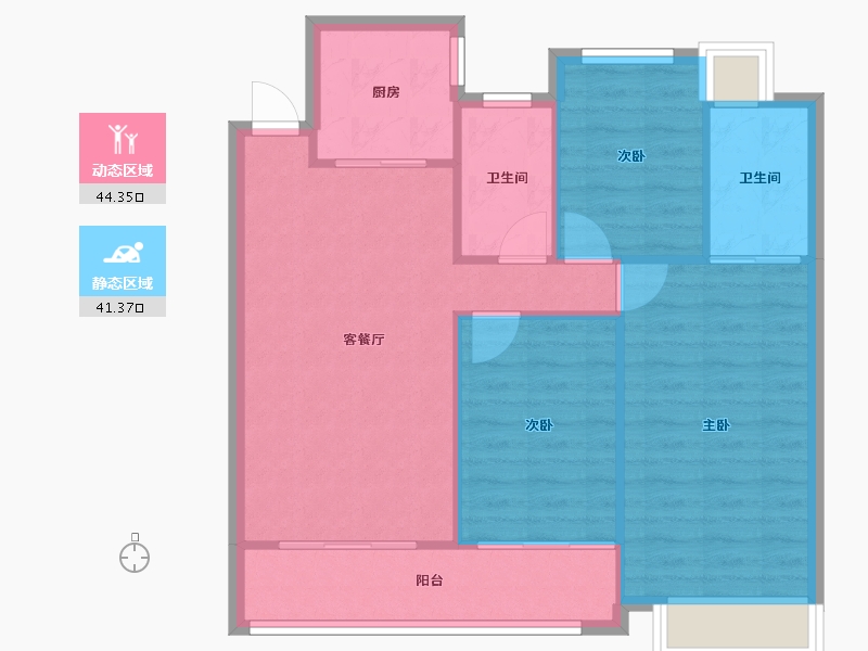 江苏省-宿迁市-石榴江南府-92.00-户型库-动静分区