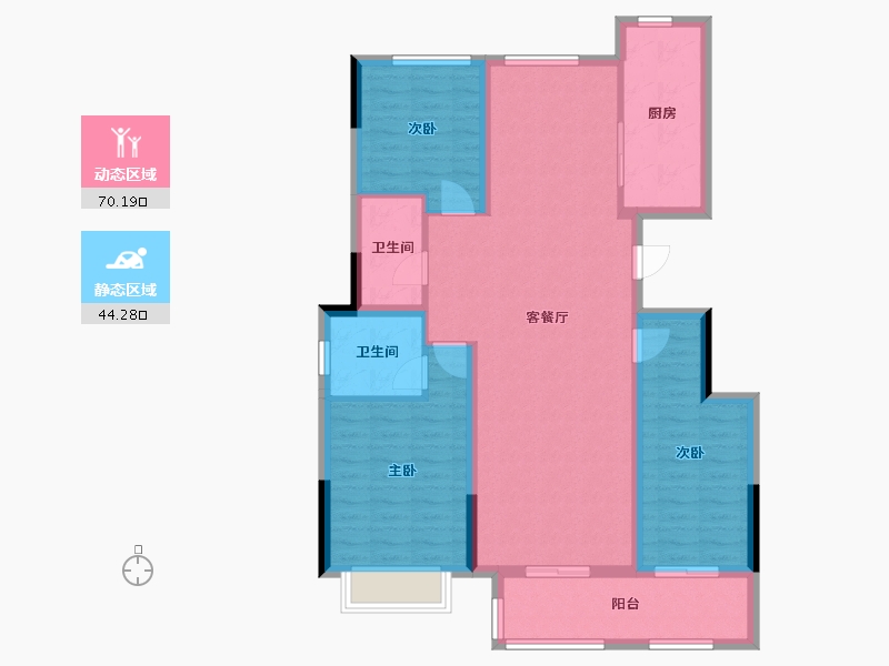 河南省-周口市-绿城明月江南-132.26-户型库-动静分区