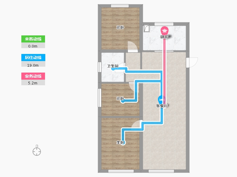 内蒙古自治区-呼和浩特市-万锦云锦-82.00-户型库-动静线