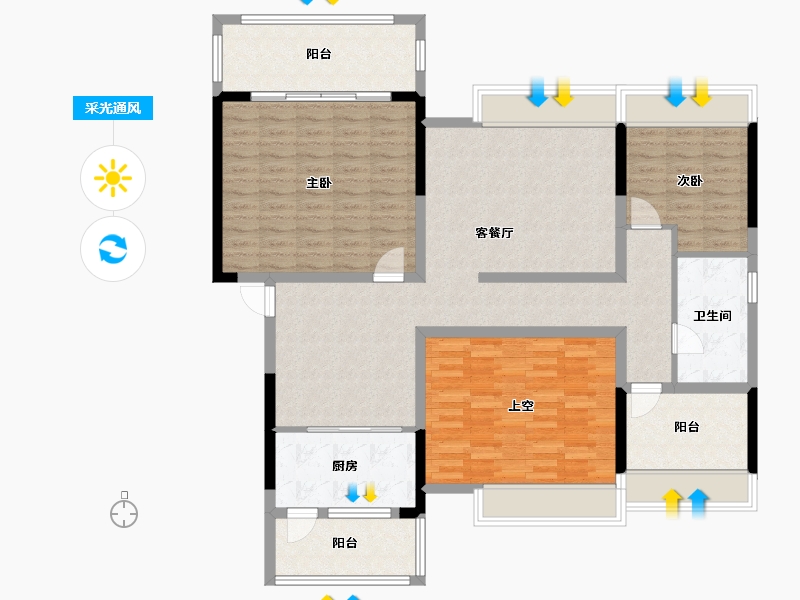 广东省-韶关市-九龙明珠-130.00-户型库-采光通风