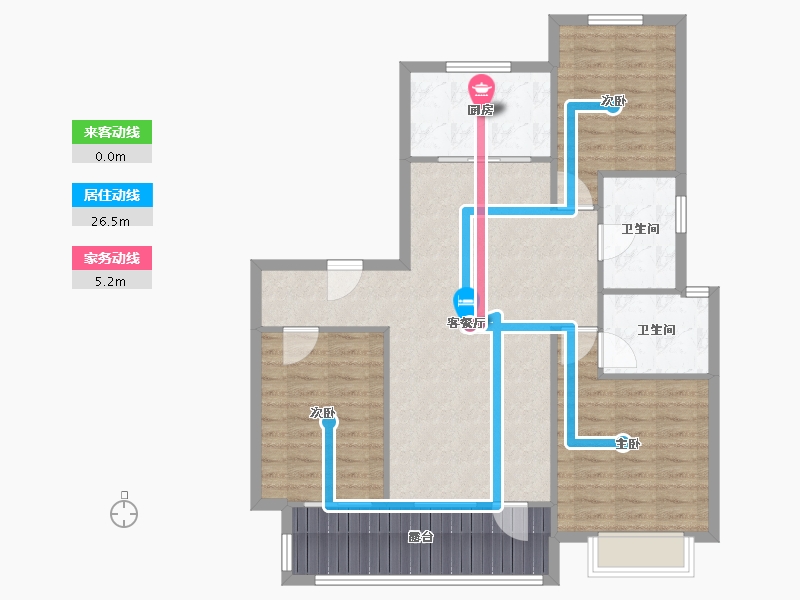 山东省-潍坊市-中南保利樾府-100.91-户型库-动静线