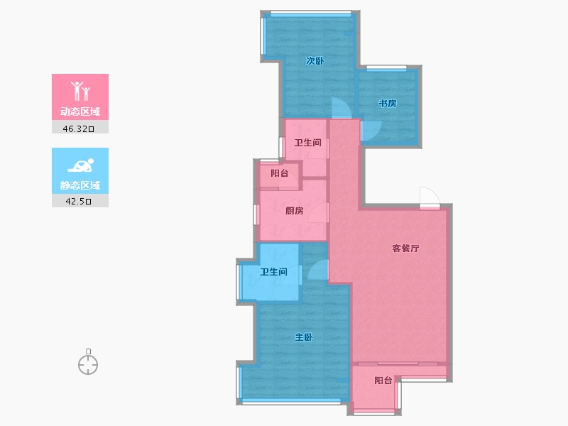 四川省-成都市-南城都汇-72.00-户型库-动静分区