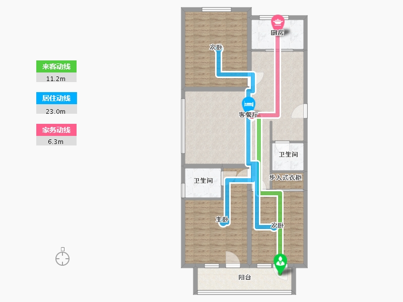 河北省-廊坊市-福顺家园-110.00-户型库-动静线