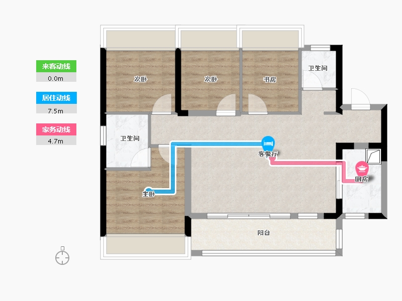 四川省-内江市-吾悦华府-81.60-户型库-动静线