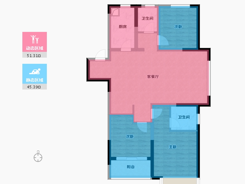 山东省-德州市-东海万和城-94.77-户型库-动静分区