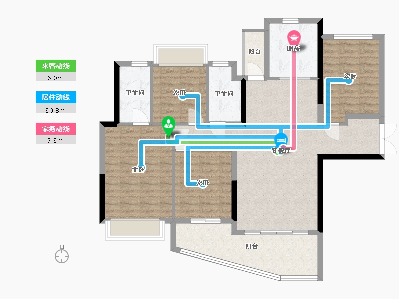 四川省-成都市-陆肖TOD麓鸣九天-114.40-户型库-动静线