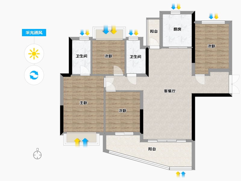 四川省-成都市-陆肖TOD麓鸣九天-114.40-户型库-采光通风