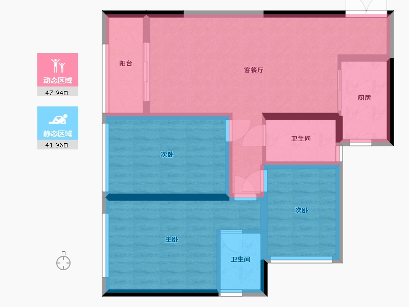 重庆-重庆市-津城壹号-81.82-户型库-动静分区