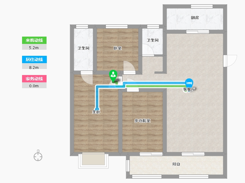 河北省-石家庄市-厚德中央锦城-104.29-户型库-动静线