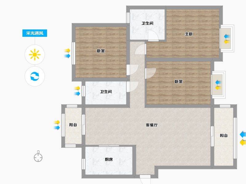 河南省-郑州市-永威上和郡-112.00-户型库-采光通风