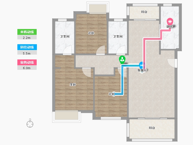 江西省-九江市-富力尚悦居-100.91-户型库-动静线